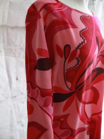 Bluse „Jones“Größe 38 in Rot|Pink gemustert
