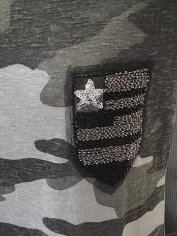 Shirt “ Key Largo “ Größe M in Khaki/Grau/Camouflage gemustert