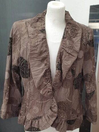 Blazer “ Parisienne Diva “ Größe 40/42 in Schlamm/Beige/Schwarz gemustert