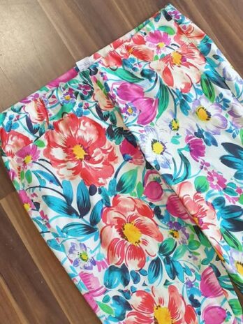 Hose “ Stehmann “ Größe 40/42 in Bunt/Floral gemustert elastischer Bund