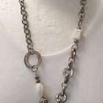 Kette “ Bijou Brigitte “ in Silber/Weiß