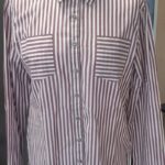 Bluse “ Tommy Hilfiger “ Größe 36 in Beere/Weiß gestreift