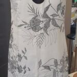 Kleid “ Jones “ Größe 36 in Offwhite/Schwarz gemustert 100% Leinen