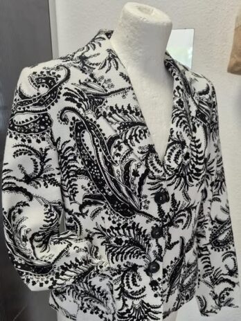 Blazer “ Gabriella Benelli “ Größe 38 in Schwarz/Weiß gemustert