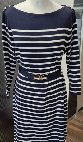Kleid “ Ralph Lauren “ Größe 38/40 in Dunkelblau/Weiß gestreift