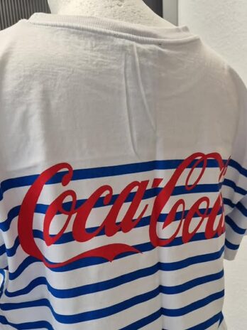 Shirt “ Zara “ Größe M in Blau/Weiß gestreift/Coca Cola