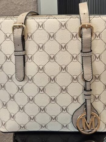 Tasche “ M “ in Beige gemustert Kunstleder NEU! Maße Breite ca 34cm Höhe ca 26cm