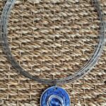 Kette “ Handmade “ in Silber/Blau