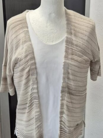 Weste “ Jones “ Größe 38 in Beige/Weiß gestreift