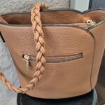 Tasche “ Made in Italy “ in Cognac/Kunstleder Maße Breite ca 26cm Höhe ca 23cm