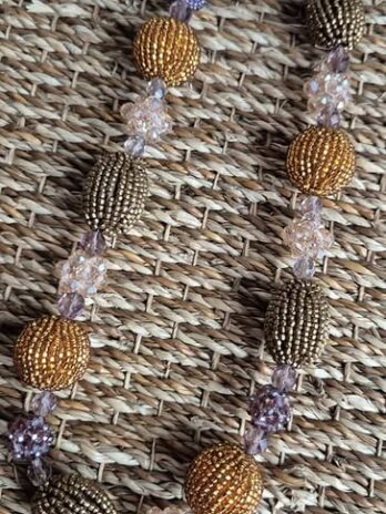 Kette “ Bijou Brigitte “ in Bronce/Gold/Kugeln Magnetverschluss