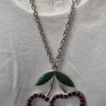 Kette “ Bijou Brigitte “ in Silber/Rot/Grün/Kirschen