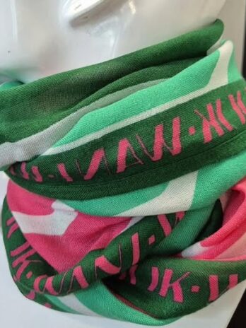 Loop “ Street One “ in Grün/Pink/Weiß gemustert