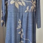 Maxikleid “ Made in Italy “ Größe 38/40 in Hellblau/Beige gemustert