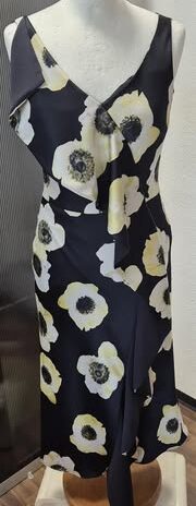 Kleid “ Hugo Boss “ Größe 36 in Dunkelblau/Gelb/Floral