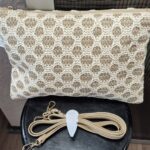 Basttasche “ Ale-Hop “ in Beige/Weiß gemustert NEU! Breite ca 29cm Höhe ca 22cm