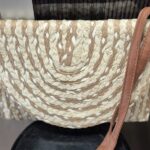Basttasche“ Ale-Hop “ in Beige/Weiß gemustert NEU! Breite ca 29cm Höhe ca 22cm
