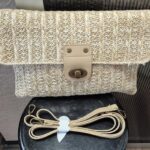 Basttasche “ Ale-Hop “ in Beige gemustert NEU! Breite ca 29cm Höhe ca 22cm