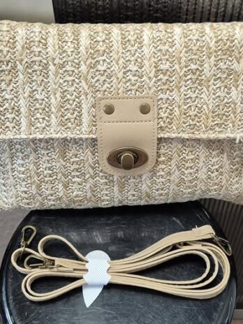 Basttasche “ Ale-Hop “ in Beige gemustert NEU! Breite ca 29cm Höhe ca 22cm