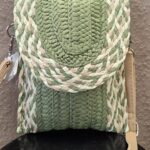 Bastsmartphontasche “ Ale-Hop “ in Khaki/Beige/Rosa gemustert NEU! Breite ca 17cm Höhe ca 22cm