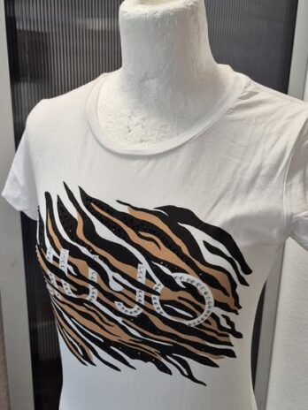 Shirt “ Liu-Jo “ Größe 36 in Offwhite/Braun/Schwarz