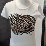 Shirt “ Liu-Jo “ Größe 36 in Offwhite/Braun/Schwarz