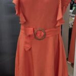 Kleid “ Made in Italy “ Größe 42 in Orange Baumwolle/Leinen