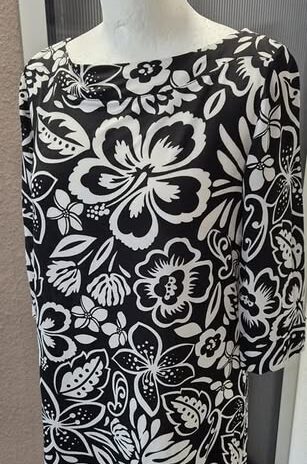 Kleid “ Maria Bellentani “ Größe 38 in Schwarz/Weiß gemustert