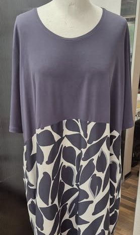 Shirt “ Samoon “ Größe 46 in Grau/Offwhite gemustert