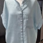 Bluse “ Gerry Weber “ Größe 44 in Hellblau 100% Leinen