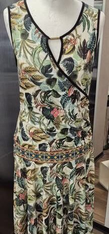 Kleid “ Best Connections “ Größe 36 in Grün gemustert