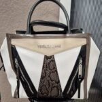 Tasche “ Versace Jeans “ in Weiß/Schwarz/Beige/Animalprint NEU! Breite ca 46cm Höhe ca 29cm