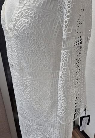 Kleid “ Made in Italy “ Größe M in Weiß/Spitze NEU!