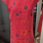Kleid “ Made in Italy “ Größe M in Pink gemustert 100% Leinen