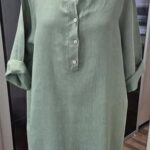 Kleid “ Made in Italy “ Größe 40 in Khaki 100% Leinen