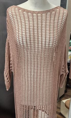 Netzpulli “ Made in Italy “ Größe OS in Rose/Gold
