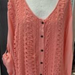 Bluse “ Abbino Less is More “ Größe 44/46 in Apricot 100% Baumwolle