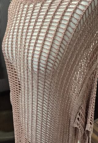 Netzpulli “ Made in Italy “ Größe OS in Rose/Gold