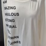 Shirt “ Jones “ Größe L in Offwhite/Schwarz/Print NEU!