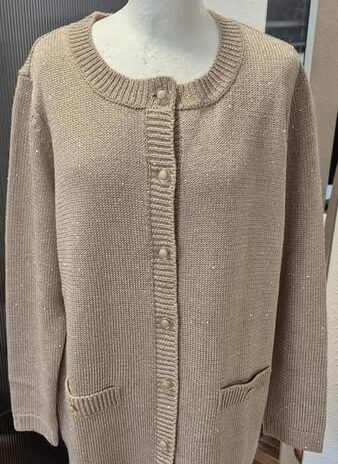 Weste “ K-Mail Order “ Größe 48 in Beige/Pailletten