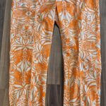 Hose “ Jones “ Größe 40 in Orange/Beige gemustert