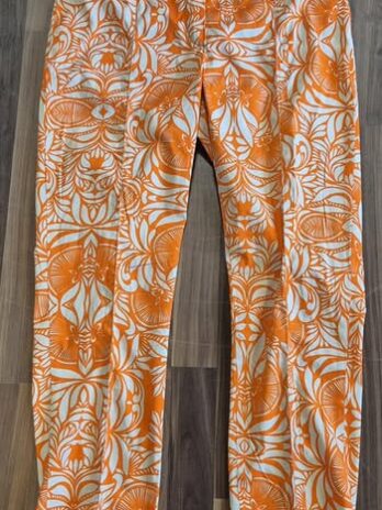 Hose “ Jones “ Größe 40 in Orange/Beige gemustert