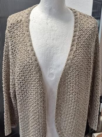 Weste “ Made in Italy “ Größe 40/42 in Beige/Pailletten
