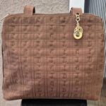 Tasche “ David Jones “ in Dunkelbraun/Textil Breite ca 36cm Höhe ca 27cm