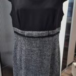 Kleid “ Comma “ Größe 40 in Schwarz/Grau/Weiß meliert