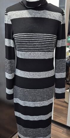 Strickkleid “ Esprit “ Größe S/M in Schwarz/Grau meliert