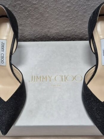Schuhe “ Jimmy Choo London “ Größe 38 in Schwarz/Leder glänzend