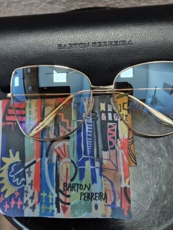 Sonnenbrille mit Etui “ BARTON PERREIRA “ in Gold/Beige