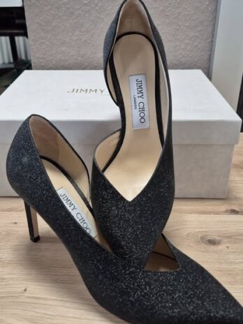 Schuhe “ Jimmy Choo London “ Größe 38 in Schwarz/Leder glänzend