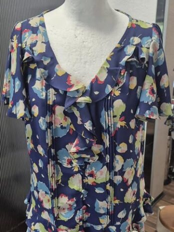 Bluse “ Ralph Lauren “ Größe 38 in Blau/Floral